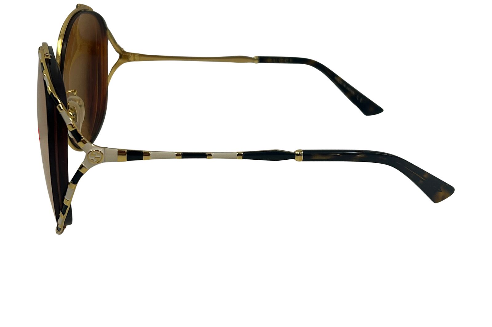 Gucci Gafas Sol Graduadas, 100&euro;, Accesorios, Marrón, Tafetán - Acetato, Vista inferior